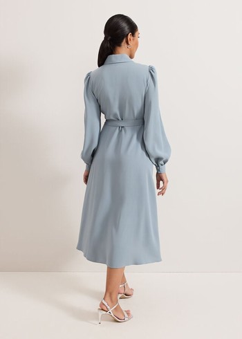 Phase Eight Petite Phillipa Dress Blue Australia | GZ7196025